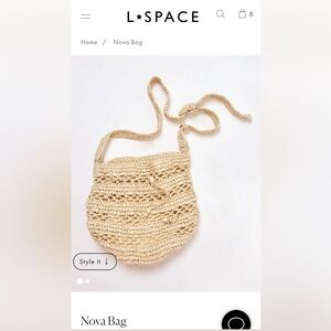 BNWT - L*Space Nova Bag in Natural